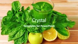  Presentation with fruit and herbs - Audience pleasing PPT layouts consisting of juice with fruits and herbs backdrop and a  colored foreground