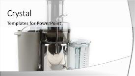  Presentation with cpr machine - Amazing presentation having new modern blender - juicer machine isolated on plain backdrop and a white colored foreground