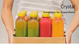  Presentation with food delivery - Presentation theme enhanced with juices juicing is a food background and a lemonade colored foreground
