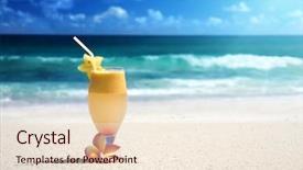  Presentation with tropical fruit - Slides enhanced with juices on a tropical background and a lemonade colored foreground