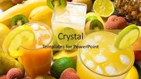  Presentation with juices - PPT layouts consisting of juices background and a yellow colored foreground