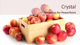  Presentation with barn wood autumn apples - Cool new presentation theme with juicy apples in wooden crate backdrop and a lemonade colored foreground