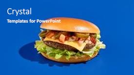 Presentation with jalapeno - PPT theme enhanced with juicy-beef-burger-with-jalapeno background and a dark gray colored foreground