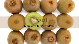  Presentation with kiwi - Slide deck consisting of uncommon - juicy kiwi isolated on white background and a gold colored foreground