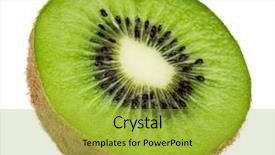  Presentation with kiwi - Slide deck featuring juicy kiwi isolated on white background and a gold colored foreground