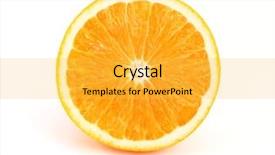  Presentation with orange slice - Cool new PPT layouts with juicy orange isolated backdrop and a yellow colored foreground