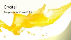  Presentation with splash - Slides having juicy orange splash on white background and a blonde colored foreground