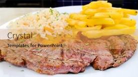  Presentation with meat beef - PPT layouts consisting of juicy-steak-beef-meat background and a yellow colored foreground