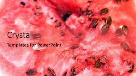  Presentation with background - PPT theme featuring juicy watermelon close-up background background and a  colored foreground