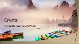  Presentation with odontology colorful 3d view - PPT layouts consisting of julian alps dramatic view background and a lemonade colored foreground