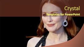  Presentation with awards - Amazing PPT layouts having julianne-moore-at-the-88th backdrop and a tawny brown colored foreground