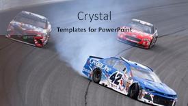  Presentation with checkered flag - PPT theme having july-01-2018-joliet-illinois background and a light blue colored foreground