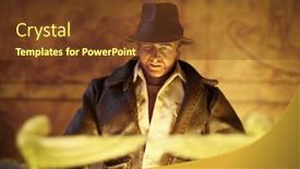  Presentation with indiana jones - Slides having july-17-2018-recreation background and a tawny brown colored foreground