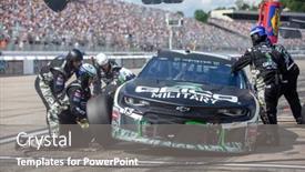  Presentation with pit stop - Audience pleasing slide set consisting of july-21-2019-loudon-new backdrop and a gray colored foreground