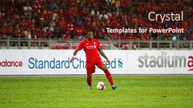  Presentation with liverpool football club - Audience pleasing slides consisting of july-24-2015-shah-alam backdrop and a wine colored foreground