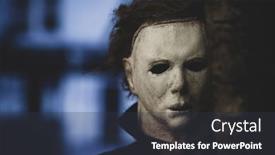  Presentation with slasher - PPT layouts consisting of july-31-2022-halloween-movie background and a tawny brown colored foreground