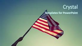  Presentation with stars stripes - Amazing slide set having july 4th independence - american flag with stars backdrop and a ocean colored foreground