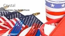  Presentation with knives - Beautiful slide set featuring july-fourth-patriotic-utensils-including backdrop and a white colored foreground