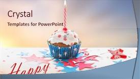  Presentation with 4th july - Presentation design consisting of july party over evening sky background and a lemonade colored foreground