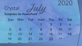  Presentation with water color - Slide deck with july-simple-calendar-layout background and a light blue colored foreground