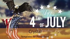  Presentation with 4th july - Theme having july with usa flag national background and a gold colored foreground