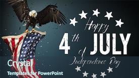  Presentation with 4th july - Slide deck featuring july with usa flag national background and a tawny brown colored foreground