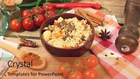  Presentation with philippine national hero - PPT theme having jumbalaya - uzbek national dish pilaf background and a  colored foreground