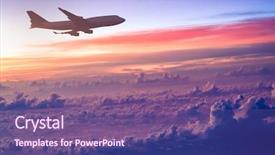  Presentation with sunrise - Presentation design featuring senior adult woman neck pillow background and a coral colored foreground