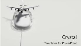  Presentation with jet - PPT theme having jumbo jet on apple macintosh background and a light gray colored foreground