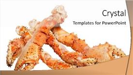  Presentation with red and white industry - Slides featuring jumbo red king crab claws background and a white colored foreground