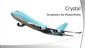  Presentation with clean - Cool new slides with jumbo takeoff on a clean backdrop and a white colored foreground