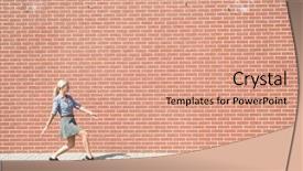  Presentation with country around the word - PPT layouts featuring jump - happy blonde woman goofing background and a  colored foreground