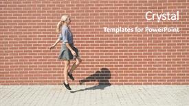  Presentation with country around the word - Cool new presentation with jump - happy blonde woman goofing backdrop and a  colored foreground