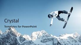  Presentation with high jump - Slides consisting of jump high in clear sky background and a light blue colored foreground