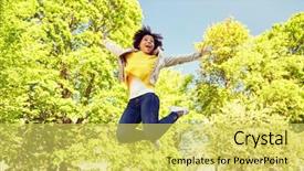  Presentation with race ethnicity - Theme featuring jump joy - people race ethnicity and portrait background and a yellow colored foreground