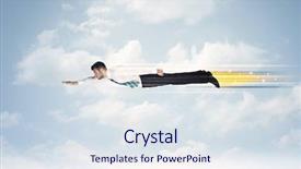  Presentation with flying - Audience pleasing presentation theme consisting of jump plane - happy business man flying fast backdrop and a  colored foreground