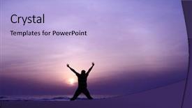  Presentation with gap - Cool new PPT theme with jump through the gap sig backdrop and a light blue colored foreground