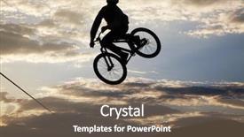  Presentation with bmx - Beautiful theme featuring jump with a bmx bike backdrop and a coral colored foreground
