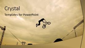  Presentation with bmx - Beautiful slide deck featuring jump with a bmx bike backdrop and a lemonade colored foreground