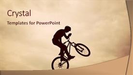 Presentation with bmx - Colorful slide set enhanced with jump with a bmx bike backdrop and a lemonade colored foreground