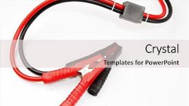  Presentation with cables - Cool new theme with jumper cables on plain background backdrop and a lemonade colored foreground
