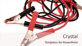  Presentation with kelani cables - Presentation featuring jumper cables over white background and a lemonade colored foreground