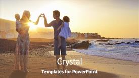  Presentation with black couple having fun - Slide set having jumping baby - happy young family having fun background and a tawny brown colored foreground