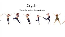  Presentation with concept - Theme with jumping concept hurray to athlets background and a  colored foreground