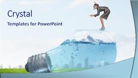  Presentation with mask - Amazing presentation having jumping in lightbulb with water backdrop and a  colored foreground