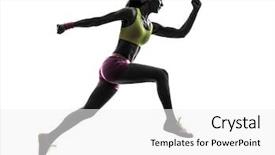  Presentation with running - Audience pleasing theme consisting of jumping in silhouette on white backdrop and a white colored foreground