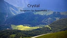  Presentation with scenery - Audience pleasing slide set consisting of jumping mountains - paraglider flying over the breathtaking backdrop and a light blue colored foreground