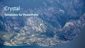  Presentation with flying angesl - Beautiful slide set featuring jumping mountains - paraglider flying over the breathtaking backdrop and a ocean colored foreground