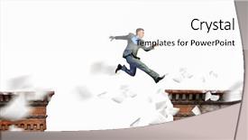  Presentation with gap - Audience pleasing slide deck consisting of jumping over gap in bridge backdrop and a white colored foreground