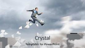  Presentation with gap - Beautiful presentation featuring mature woman in winter clothes posing outdoors in good mood backdrop and a lemonade colored foreground